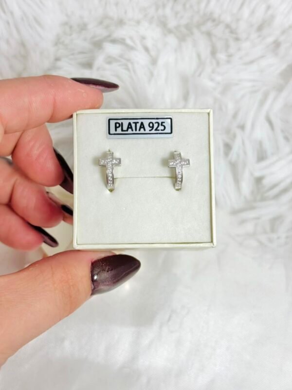 Aros Plata 925 Cruz