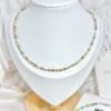 COLLAR CRISTAL CUBO AMARILLO