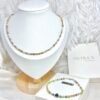 COLLAR CRISTAL CUBO AMARILLO